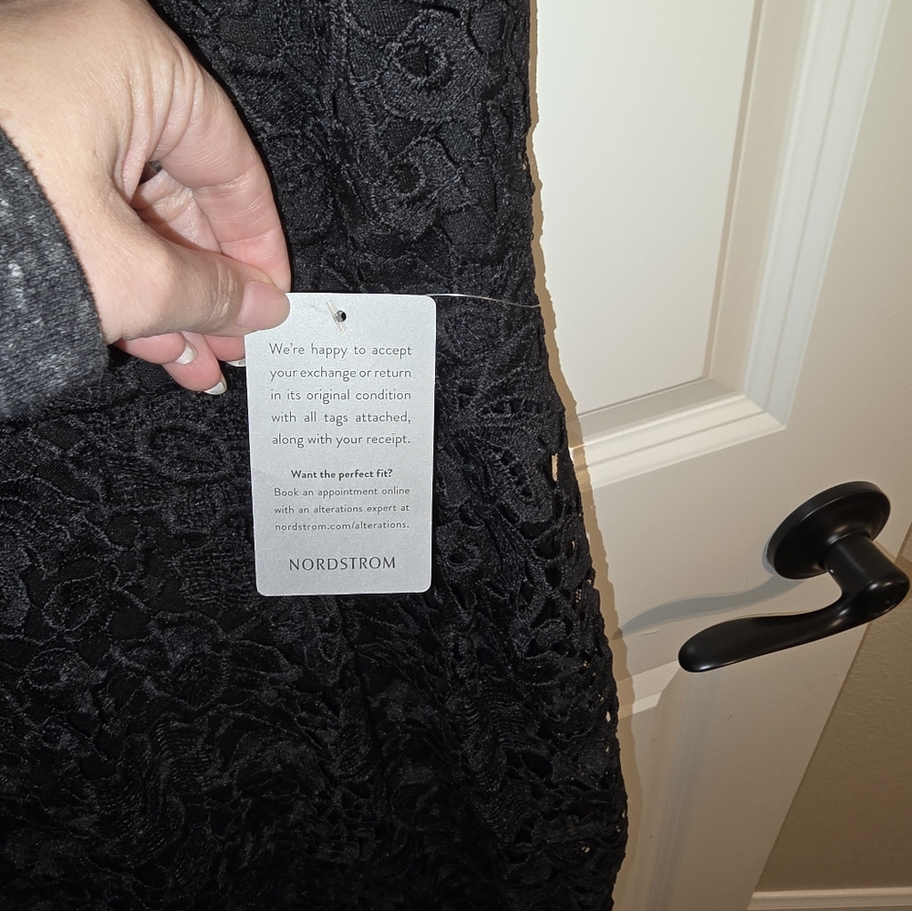 ASTR Black All Lace Dress Size L - Picture 5 of 11